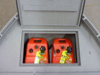 Portable Fuel Tanks in Bow